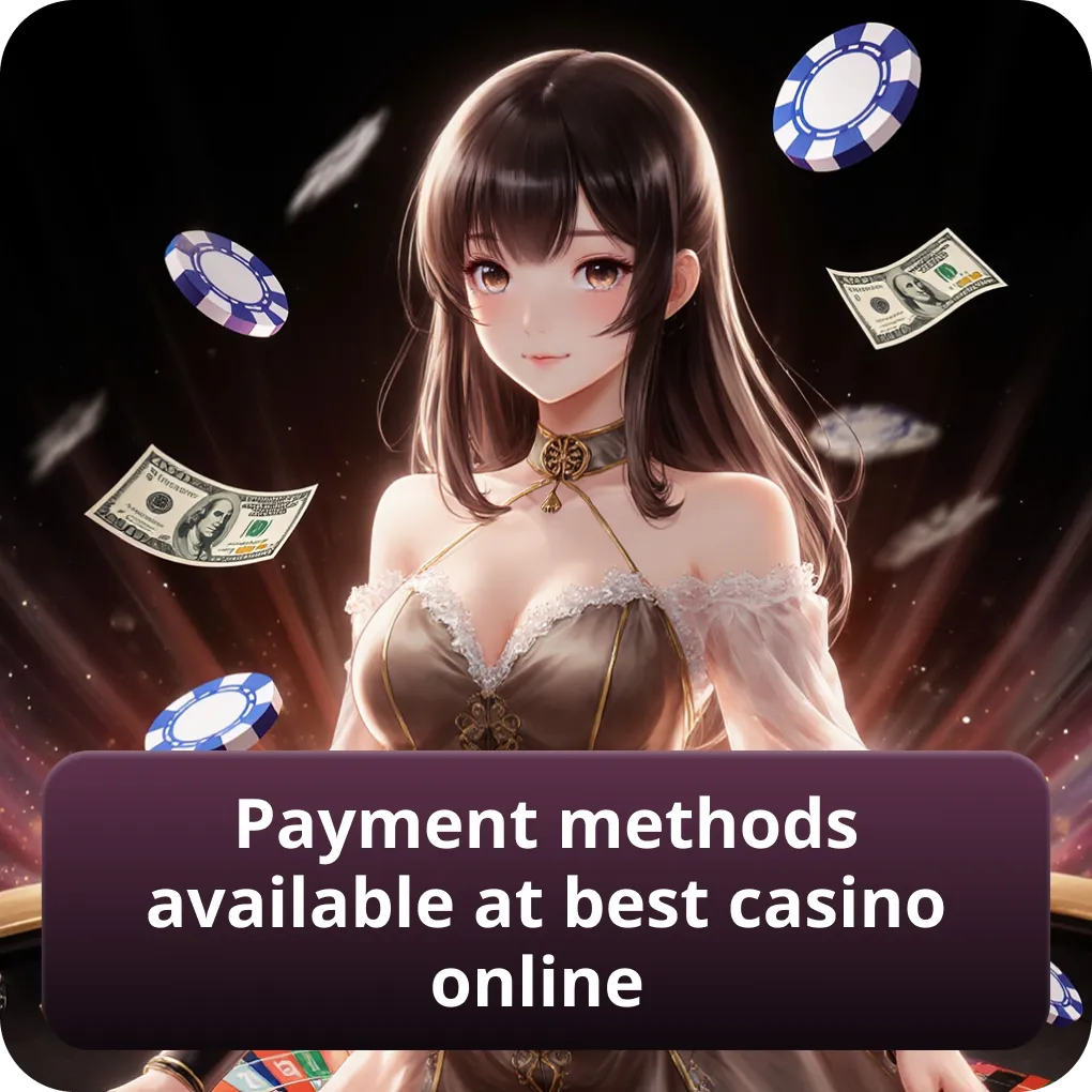 Payment methods available at best online casino